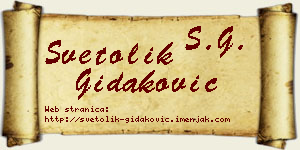 Svetolik Gidaković vizit kartica